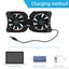 Dual USB Cooling Fan Pad Foldable Slim Fans Cooler Stand for Laptop PC Notebook