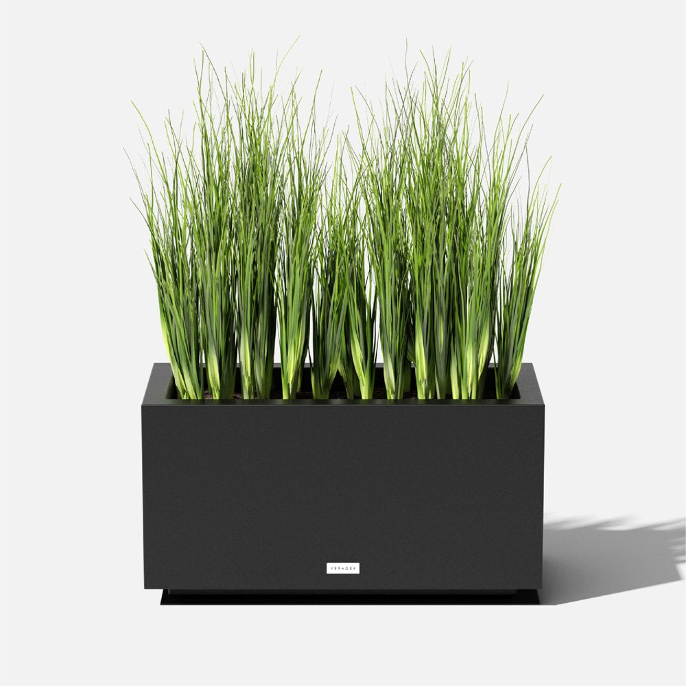 Veradek Block Series Long Box Small 25" Plastic Planter - Black