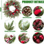 22’’ Artificial Christmas Wreath for Front Door with Red Balls Candy Canes Pine Needles Red Berries Pine Cones Christmas Decorations for Winter Wall Outdoor Home Holiday Xmas Decor