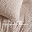 Brown Boho Seersucker Comforter Set King Size,Textured Lightweight Breathable Bedding 1 Comforter& 2 Shams
