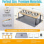 Raised Cat Food Bowls-3 Bowl Elevated Cat Feeding Station with Mat