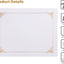 Better Office Products 25 Pack White Certificate Holders, Diploma Holders, Document Covers with Gold Foil Border, for Letter Size Paper, 25 Count, White