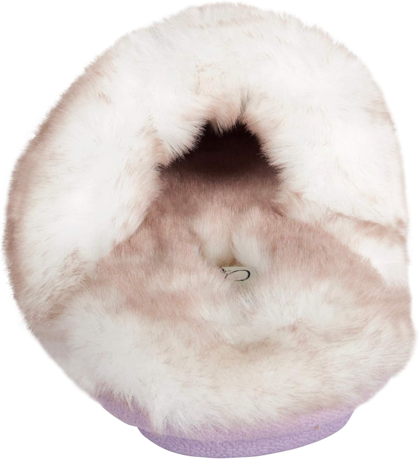 Jessica Simpson Womens Comfy Faux Fur House Slipper Scuff Memory Foam Slip on Anti-Skid Soleslipper