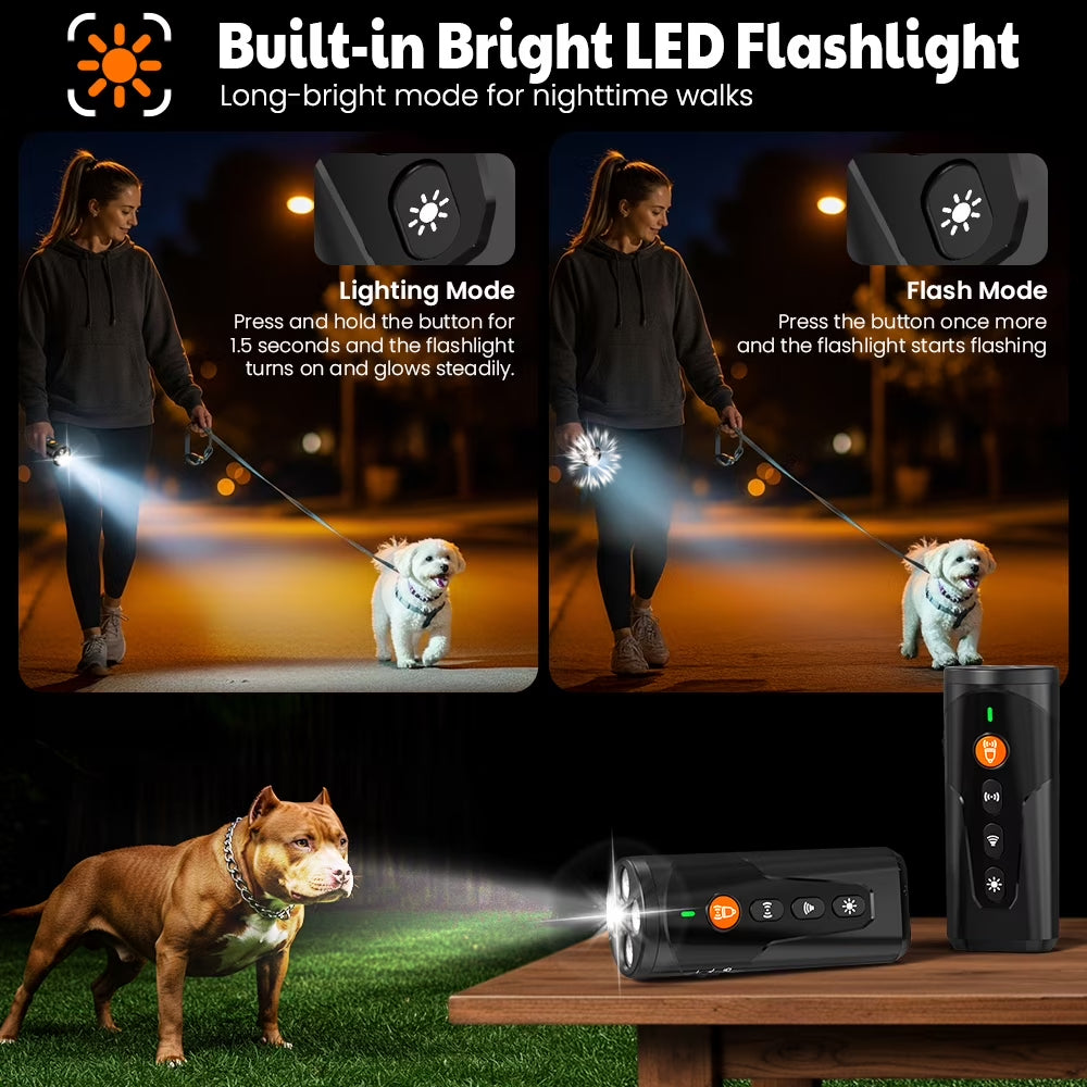 MASBRILL Ultrasonic anti Barking Device, Handheld Dog Bark Deterrent Device Stops Bad Behavior, Alternative to Painful Dog Shock Collar