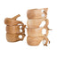 Handmade Wooden Coffee Mug – Nordic Style Wood Cup for Milk, Coffee, and Tea – Natural Rubberwood Drinking Mug