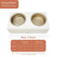 Double Elevated Stainless Steel Pet Bowl, 3-Cup, White by Drew Barrymore