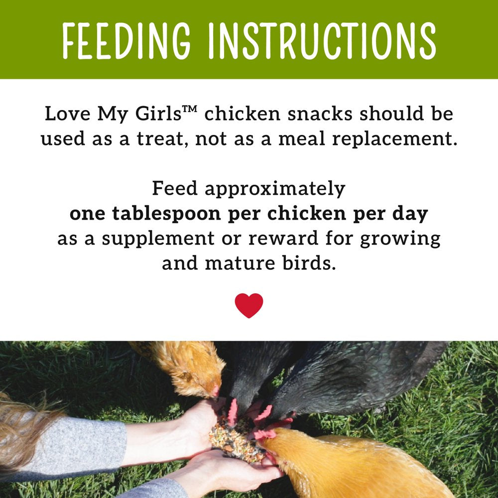 Love My Girls Flax & Worms Gourmet Multi-Grain Chicken Snacks, 5 Lb. Bag