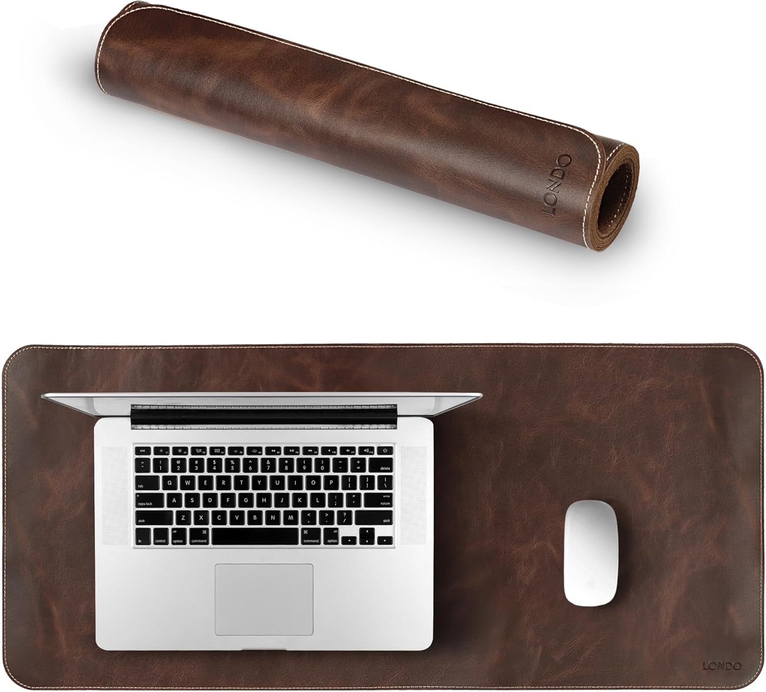 Londo Top Grain Leather Extended Mouse Pad – Large Desk Mat for Office & Gaming, Smooth Writing Surface, Non-Slip Base, Durable & Stylish Workspace Accessory
