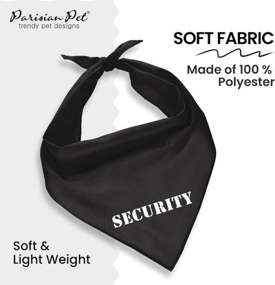 Parisian Pet Black Dog Bandanas - Adjustable Security Puppy Bandana - Stylish Dog Accessories - Breathable Dogs Kerchief - Washable Pet Scarves - Triangle Puppy Bibs - Small Dogs Bandana