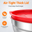 TINANA Mixing Bowls with Lids: 7 Pack Stainless Steel Mixing Bowls Set, Metal Nesting Mixing Bowls for Kitchen, 7/4.5/3.0/2.0/1.5/1.0/0.7QT, Great for Prep, Baking, Serving, Multicolor