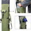 Fishing Pole Bag with Rod Holder Fishing Rod Bag Carrier Case 5 Poles Waterproof Travel Case Fishing Tackle Box Storage Bag Durable Fishing Gear Organizer Fishing Gift for Men (Khaki)