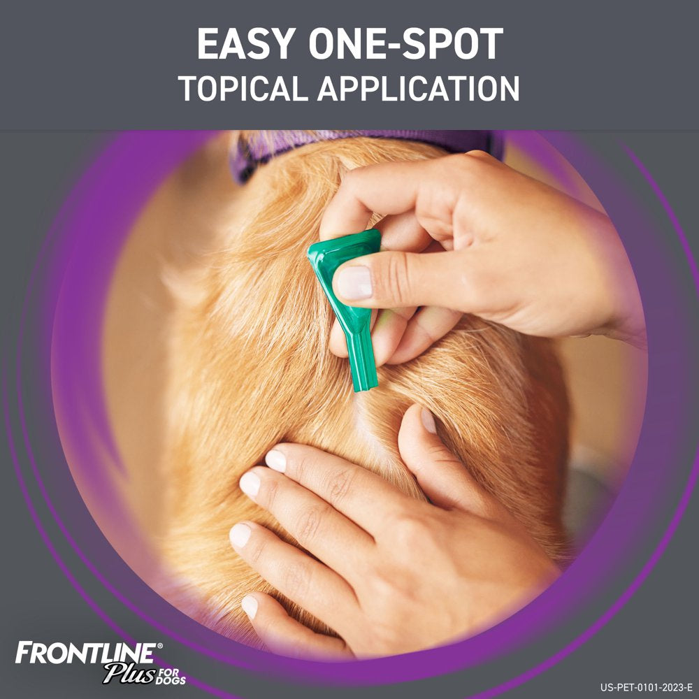 FRONTLINE® plus for Dogs Flea and Tick Treatment, Small Dog, 5-22 Lbs, Orange Box, 3 CT