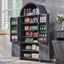 Sincido Arched Pantry Storage Cabinet with 4 Fluted Wood Doors, 71" Modern Kitchen Organizer with 6 Doors Shelves & Adjustable Shelves, Versatile Cupboard for Kitchen Dining Room