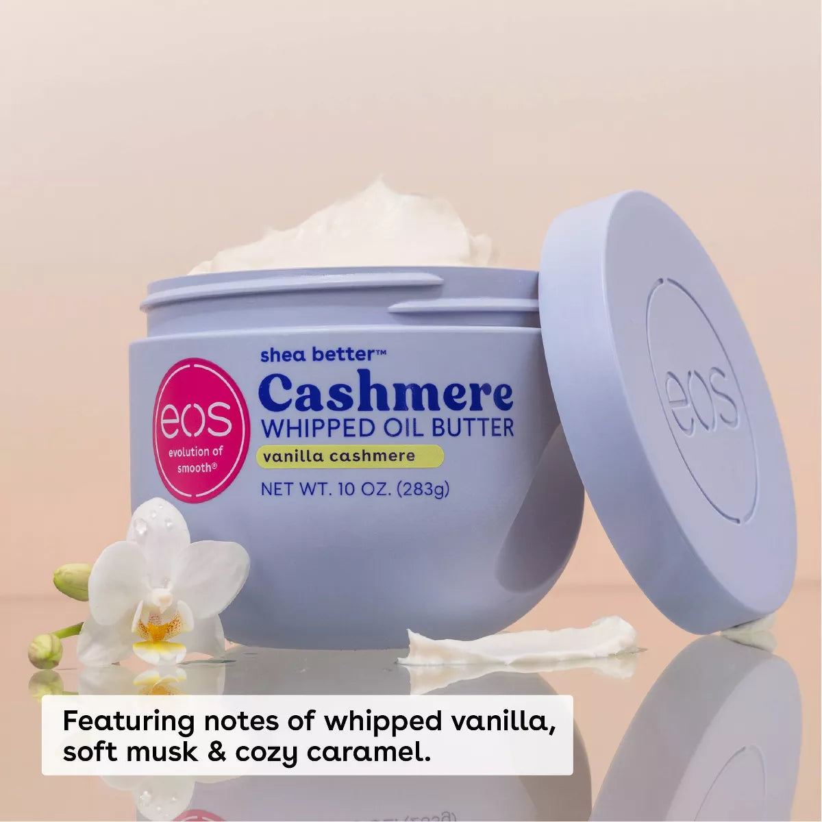Eos Shea Better Cashmere Whipped Oil Butter - Vanilla - 10Oz: Moisturizing Whole Body Lotion for Normal Skin