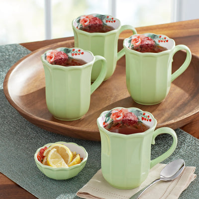 The Pioneer Woman Painted Meadow 16-Ounce Ceramic Mugs, Set of 4