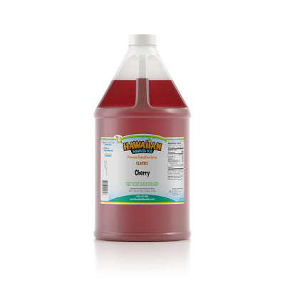 Hawaiian Shaved Ice Syrup, Cherry, Gallon