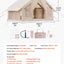 Inflatable Tents for Camp Easy Setup Blow up Tent with Hand Pump 300D Oxford Tent with Stove Jack Storage Bag Included