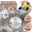 Walchoice 13-Piece Stainless Steel Pots and Pans Set, Kitchen Cookware Set with Glass Lid for Cooking, Induction & Dishwasher Safe, Copper