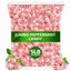 Peppermint Hard Candy 5 Pound Bulk Jumbo Peppermint Candy Balls, Approx 250 Individually Wrapped Mint Balls for Office Bowls, Christmas Candy Jars, and Holiday Party Favors