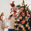 16Pcs Gingerbread Man Ornaments for Christmas Tree, Cute Gingerbread Chritmas Decorations for Xmas Tree Hanging Decor DIY Craft Party Supplies