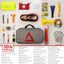 Thrive Emergency Car Kits for Vehicles - Roadside Emergency Car Kit (104 Pieces) - Car Kits for Emergency - Roadside Car Kit with Jumper Cables and Mini First Aid Kit - Gray Bag