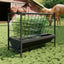 45-Gallon Heavy-Duty Pasture Hay & Grain Feeder with 24 Gallon Feed Pan, Livestock Feeding Trough Quick to Assemble, Feeding Goats, Calves, Cow, Horse for Farms