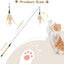 Pawaboo Feather Teaser Cat Toy - Interactive Wand with Extra Long 34.5" Wand and Small Bell, Fun Exerciser Playing Toy for Kittens or Cats, Brown Feather