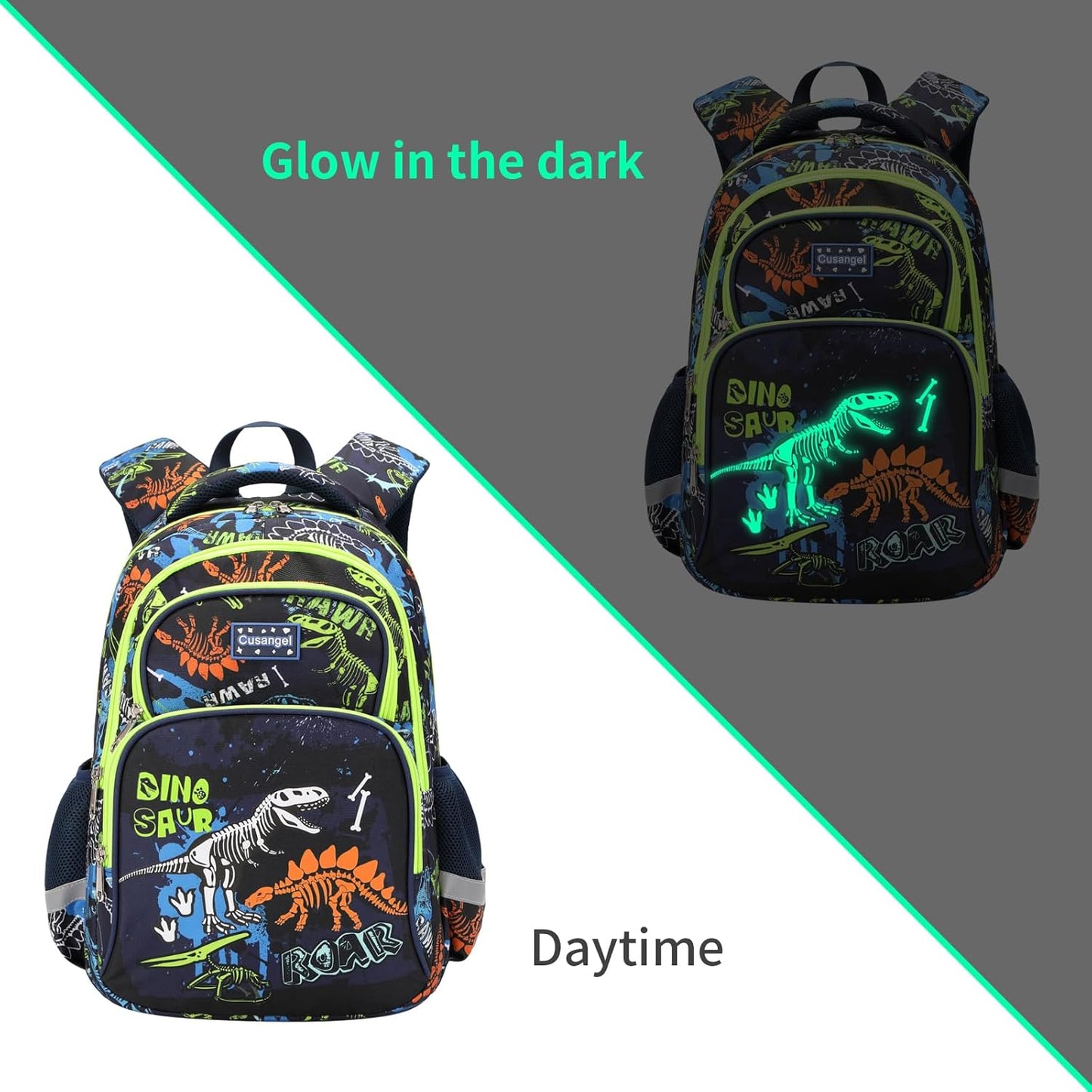 3Pcs Boys Dinosaur Backpack Set with Lunch Box Pencil Case, School Book Bag for Kids Elementary Preschool 1