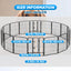 Dog Fence, 4/6/8/12/16 Panels 24"\32"\40"H Foldable Dog Playpen, Exercise Heavy Duty Metal Dog Cage for Yard, Lockable Double Door Pet Fence Indoor Outdoor Dog Pen for Large Medium Small Animals Pet