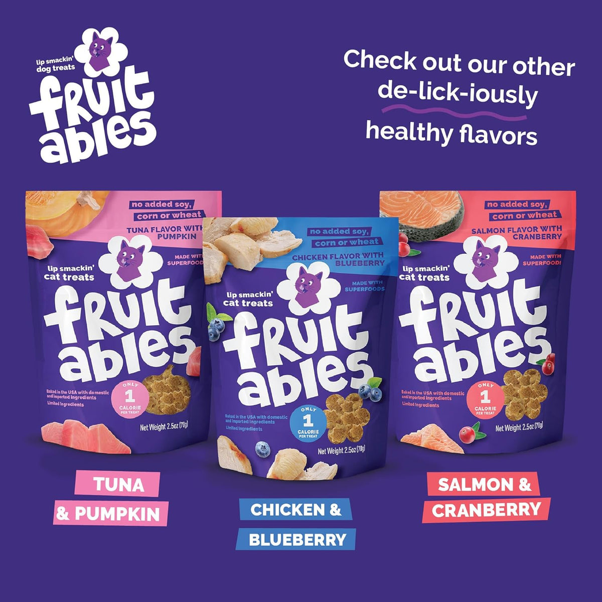 Fruitables Crunchy Cat Treats, Healthy Cat Treats, Tuna & Pumpkin, 30Oz