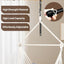 Chihee Hammock Chair Hanging Swing Max 500 Lbs 2 Cushions Included Metal Spreader Bar with Anti-Slip Grooves Portable Hanging Chair Side Pocket Large Macrame Bohemian Chair Indoor Outdoor