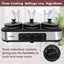 Superjoe Triple Slow Cooker, 3X1.5 Quart Electric Slow Cooker Buffet Server, Food Warmer Cooking Pot, Adjustable Temp Removable Ceramic Pots Lid Rests