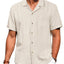 GENTS BLISS Men Linen Shirts Casual Short Sleeve Button down Shirts for Men Beach Tops with Pocket