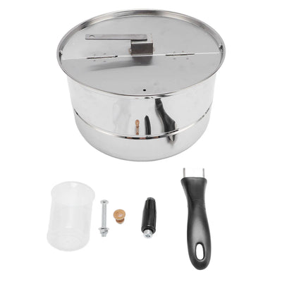 Stovetop Popcorn Maker Stainless Steel Popcorn Popper with Hand Crank Popcorn Pot for Gas Electric Heating