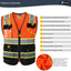 Jksafety Hi Vis Reflective Safety Vests for Men Women High Visibility Vest with Pockets Mesh Fabric Construction Safety Apparel Neon Vest for Work (220-Oblack S)