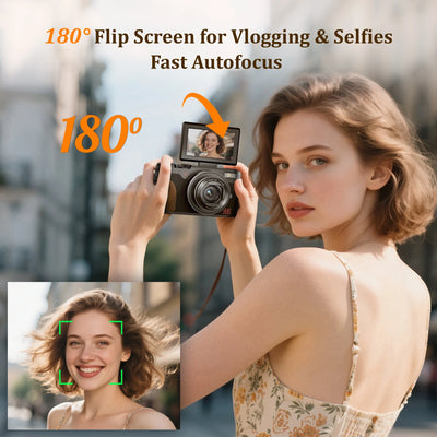 NBD Digital Camera 4K 56MP Cameras for Photography for Youtube with 32GB SD Card
