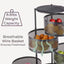 5 Tier Rolling Kitchen Cart, Black