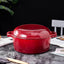Bruntmor 7 Quart Dutch Oven Pot with Lid - 2-In-1 Oval Cast Iron Enamel Cookware with Skillet Top - Enameled Dutch Oven for Bread, Baking, Stews, Roasting - Heat Resistant up to 500°F - Red Finish