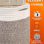 CHAT BLANC Cotton Rope Baskets for Organizing | 15”X10”X9” Storage Baskets for Shelves | Small Laundry Woven Baskets for Storage, Dog Toy Bin, Baby Basket,Off White&Brown 3 Pack