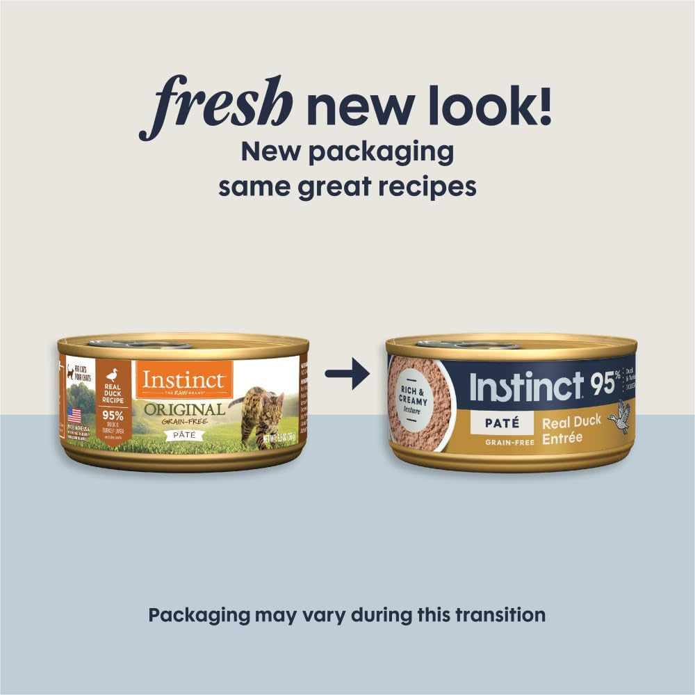 Instinct Original Pate Wet Cat Food, Grain Free Recipe - Real Duck, 5.5 Ounce (Pack of 12)
