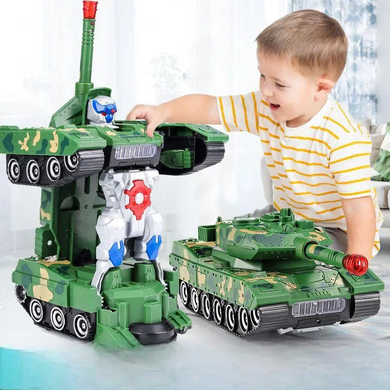 Kids Toys, Toddler Toys,Transformable Tank Robot Toy with Light & Sound, Automatic Obstacle Avoidance, Birthday Christmas Gift for Boys Girls 3+