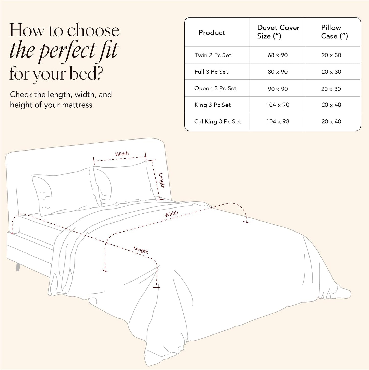 Stoa Paris King Duvet Cover Set 3Pcs, 300TC Silk-Like All-Season Luxury Satin Bedding, Skin & Hair Safe, Home Decor, Hidden Zipper + 2 Pillow Shams 20X40”, No Comforter Included, Versailles:Champagne