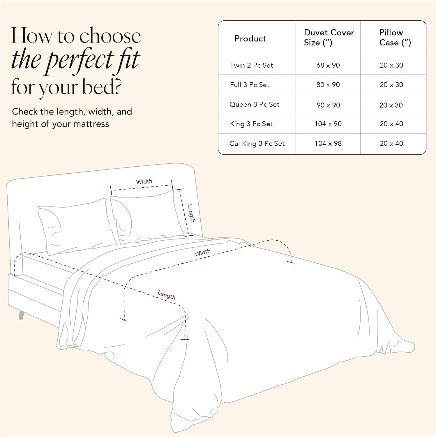 Stoa Paris King Duvet Cover Set 3Pcs, 300TC Silk-Like All-Season Luxury Satin Bedding, Skin & Hair Safe, Home Decor, Hidden Zipper + 2 Pillow Shams 20X40”, No Comforter Included, Versailles:Champagne