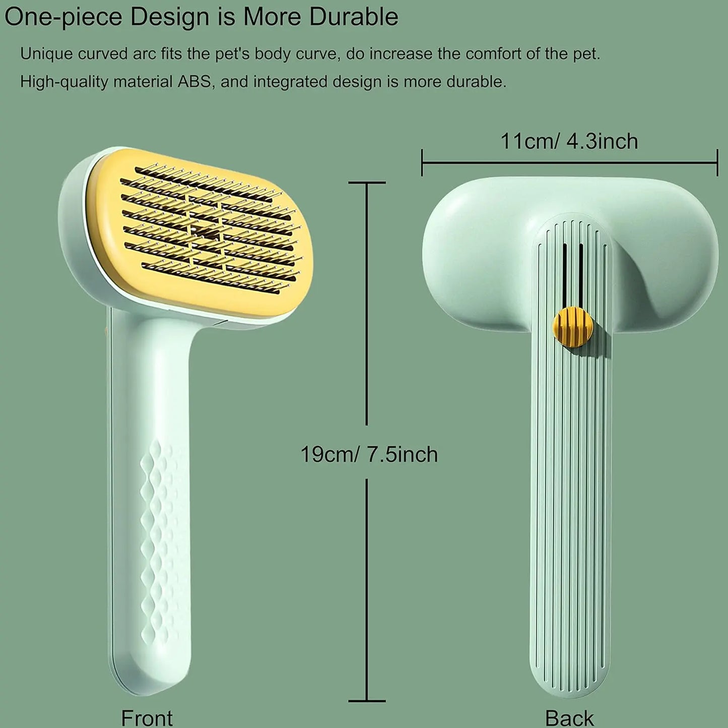 Cat Dod Pin Brush with Release Button,Cat Brush Pet Grooming Brush for Long&Short Haired Dogs Cats,Self Cleaning Slicker Brush Dog Hair Brush for Puppy Kitten Dog Massage and Removal of Loose Fur,Tangled Hair & Mats