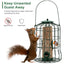 1Pc Outdoor Wild Bird Feeder Squirrel-Proof Chew-Proof Metal Hanging Seed Feeder with 4 Feeding Port for Small Songbirds