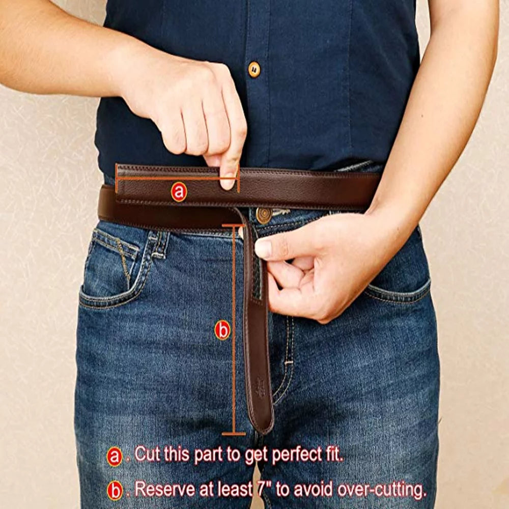 JASGOOD Men'S Ratchet Belts Leather Click Belt for Men 2 Pack