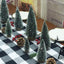Small Christmas Tree,Mini Christmas Tree, Mini Pine Tree, Bottle Brush Fake Trees with Wooden Base for Tabletop Decorative (Plant Green)