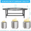 LS'BABQ 40" Fire Pit Surround Tabletop with Waterproof Cover for Solo Stove Bonfire & Ranger, round Outdoor Fire Pit Table for Most Wood-Burning Stoves under 22" Dia for Camping, Powder-Coated Steel