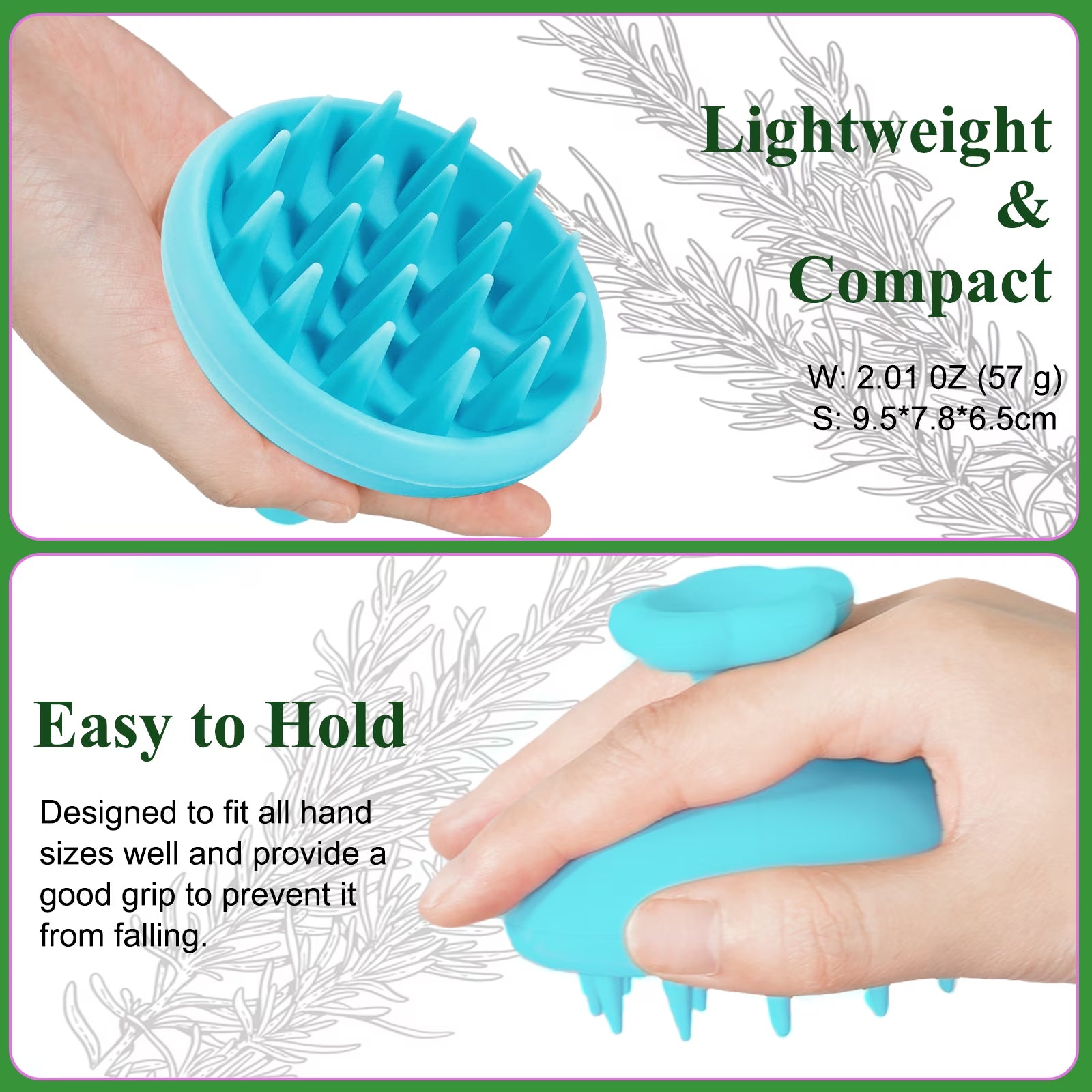 Aliver Rosemary Essential Oil for Hair and Skin Care, Massage Oil with a Silicone Massage Comb, Improve Scalp Blood Circulation,Promote Nutrient Absorption