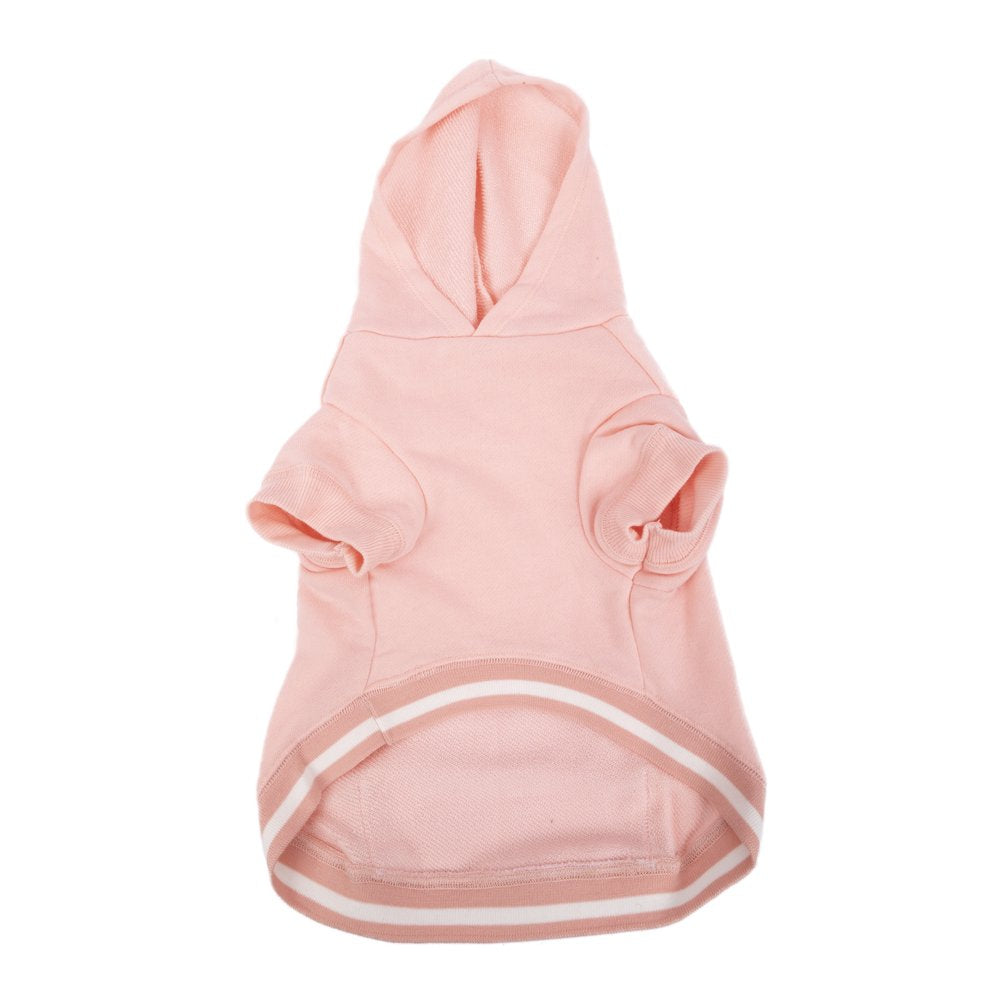 Vibrant Life Polyester Striped Dog and Cat Hoodie, Pink, M